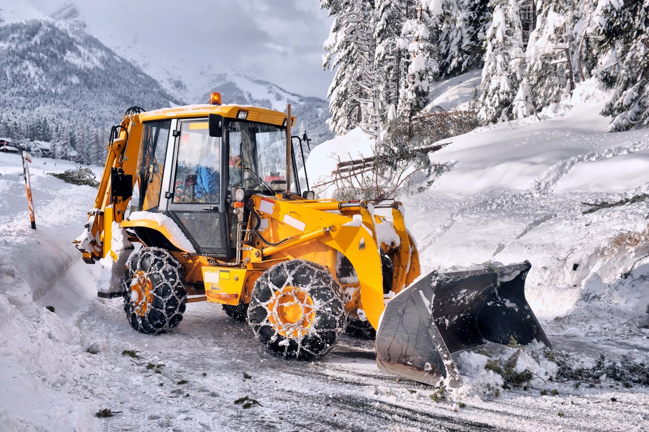 Snow removal after a storm.